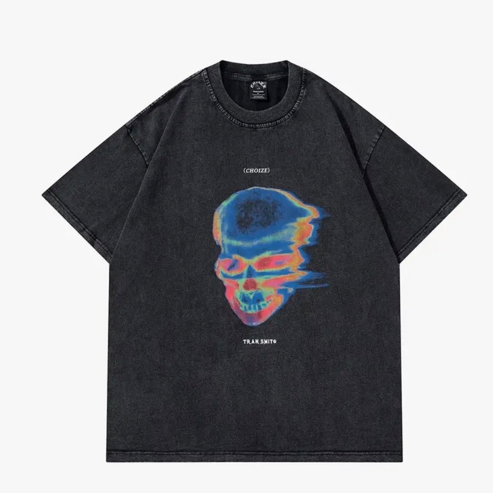 Y2K Skull Graphic T-Shirt