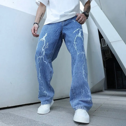 Y2K Lightning Denim Jeans